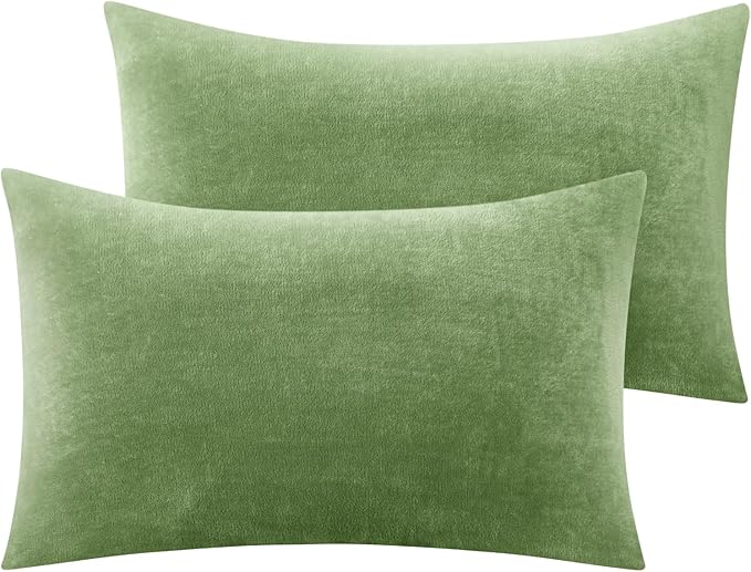 BEDELITE Flannel King Size Pillow Cases Set of 2, Super Soft Fleece Pillowcases by BEDELITE