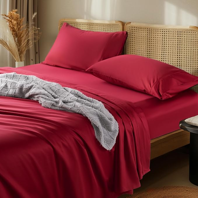 LBRO2M 1000 Thread Count 100% Egyptian Cotton Sheets Set Twin, 3 Piece Sets Bed by LBRO2MBedding
