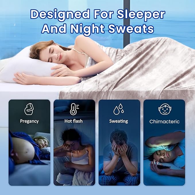 Topcee Cooling Blanket for Night Sweats Decorative Tie Dye，Absorbs Heat to Keep - Image 4