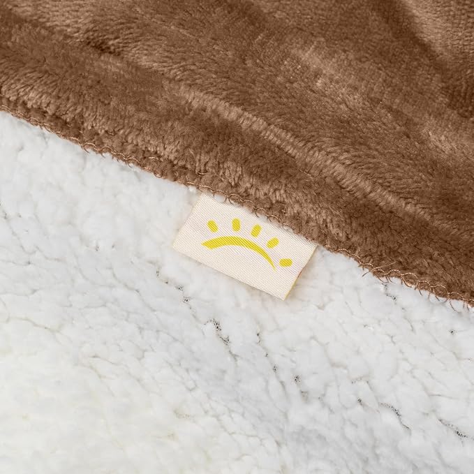 HOMLYNS LuxeHeat Heated Blanket Electric Blanket, Soft Flannel Sherpa Heated - Image 9