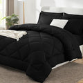CozyLux California King Comforter Set Black by CozyLux