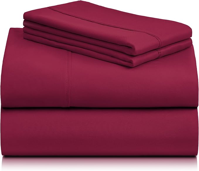 LuxClub 4 PC Full Sheet Set, Breathable Luxury Bed Sheets, Deep Pockets 18" - Image 8