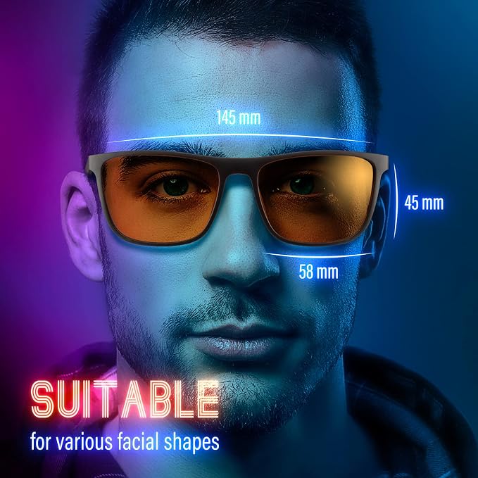 Bloomoak 100% Red Lens Blue Green Light Blocking Glasses- Dual AR Coatings - Image 3