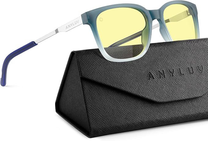 ANYLUV Blue Light Glasses for Men, Lightweight Computer Gaming Glasses by ANYLUV