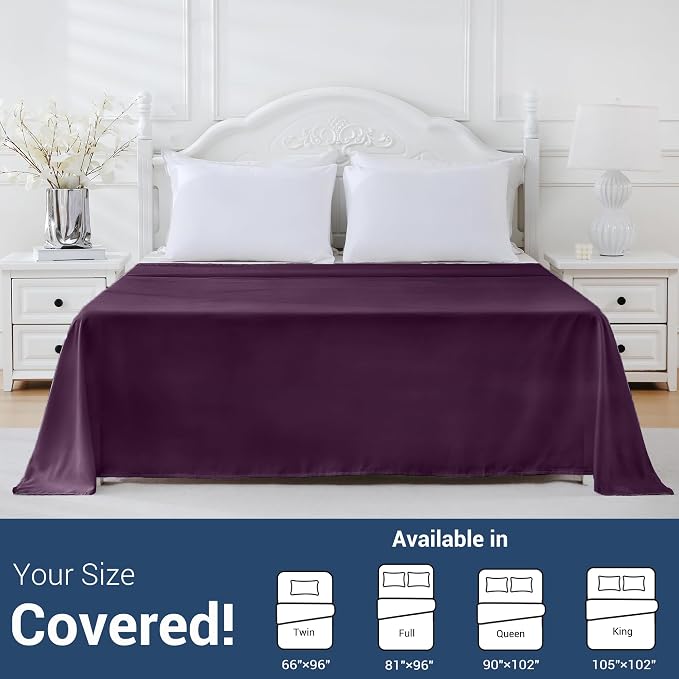 Bulk Full Flat Sheets Only, 6 Pack Quick Sort Top Bed Sheet, Color-Coded Label - Image 5