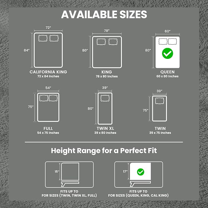 Queen Size Mattress Protector Waterproof, Premium 200 GSM Terry Mattress Cover - Image 3