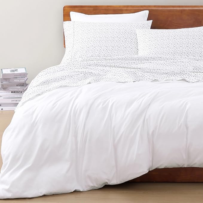 LANE LINEN 100% Organic Cotton Printed Full Size Sheet & Pillowcase Sets - Image 8