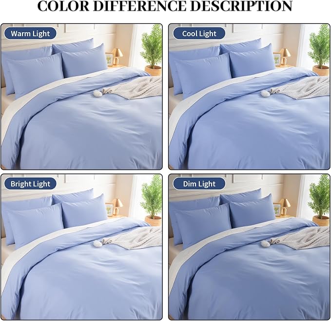 NEXHOME PRO Twin Duvet Cover Set, 100% Washed Cotton - Image 3