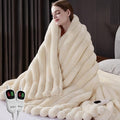 Heated Blanket Queen Size, Faux Fur Cozy Heating Blanket by Unknown