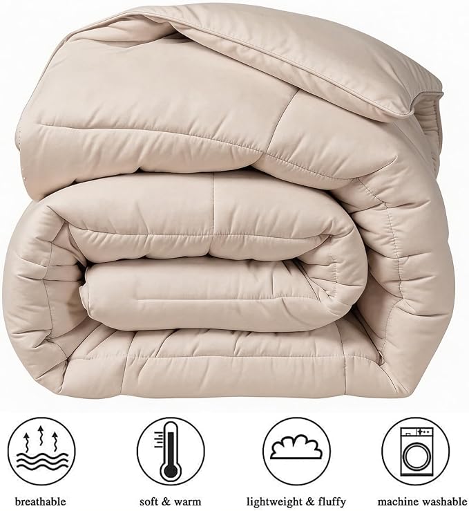 COHOME Premium Full Size Comforter, All-Season Quilted Down Alternative Duvet - Image 2