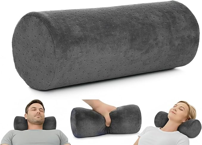 AllSett Health Round Cervical Roll Cylinder Bolster Pillow by AllSettHealth