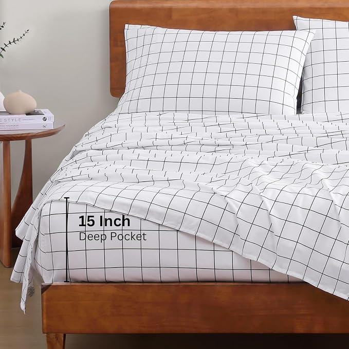 LANE LINEN Twin Sheet Set, 100% Organic Cotton Sheets Twin Size, Premium - Image 4