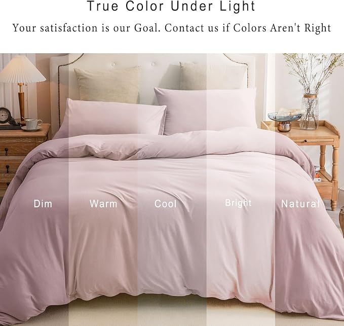 PURE ERA Jersey Knit Duvet Cover Set 100% T-Shirt Cotton Super Soft Comfy 3pc - Image 6