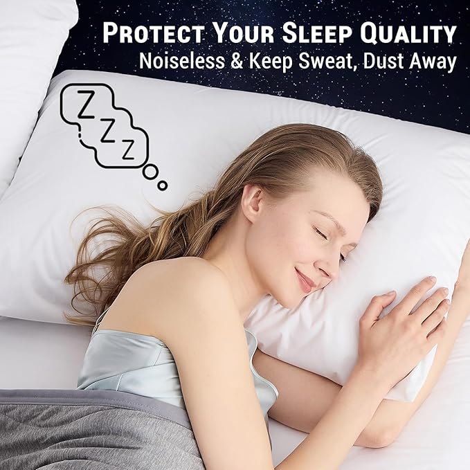 Gogreen Bamboo Rayon Waterproof Pillow Protector, Breathable Pillow Cover - Image 5