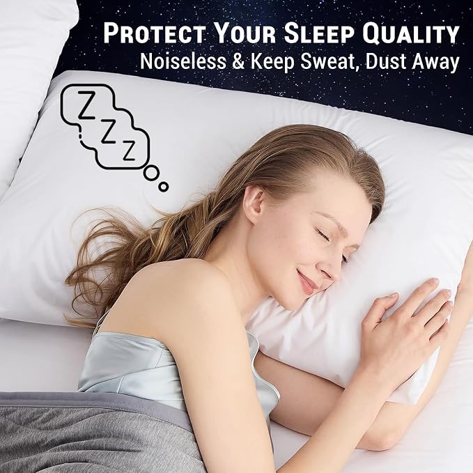 Gogreen Bamboo Rayon Waterproof Pillow Protector, Breathable Pillow Cover - Image 5