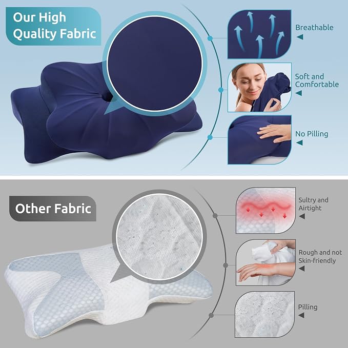 DONAMA Cervical Pillow for Neck and Shoulder Pain Relief, Cooling Contour - Image 8
