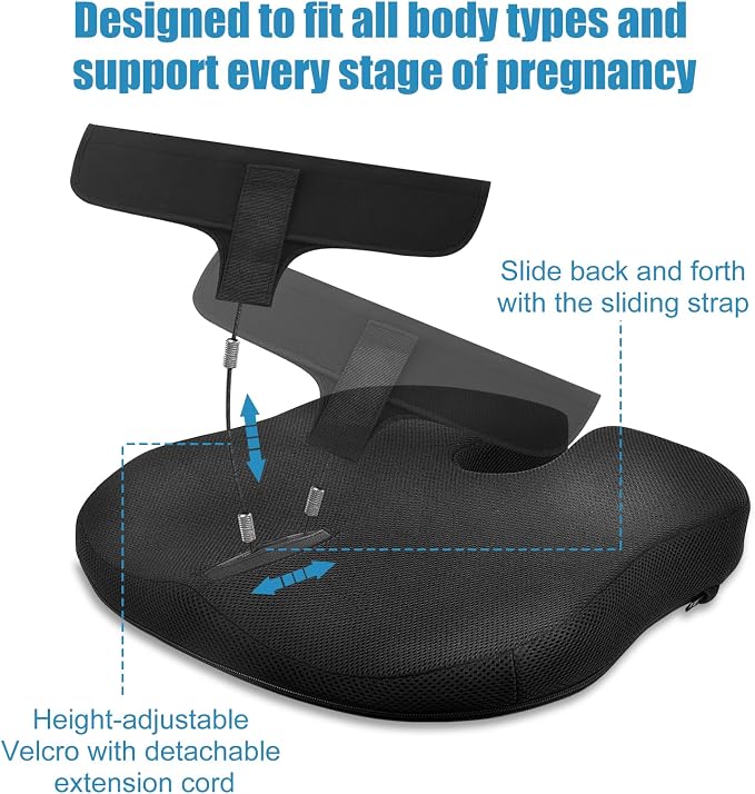Car Seat Cushion for Pregnant Drivers and Passengers, NHTSA Recommended Prevent - Image 4