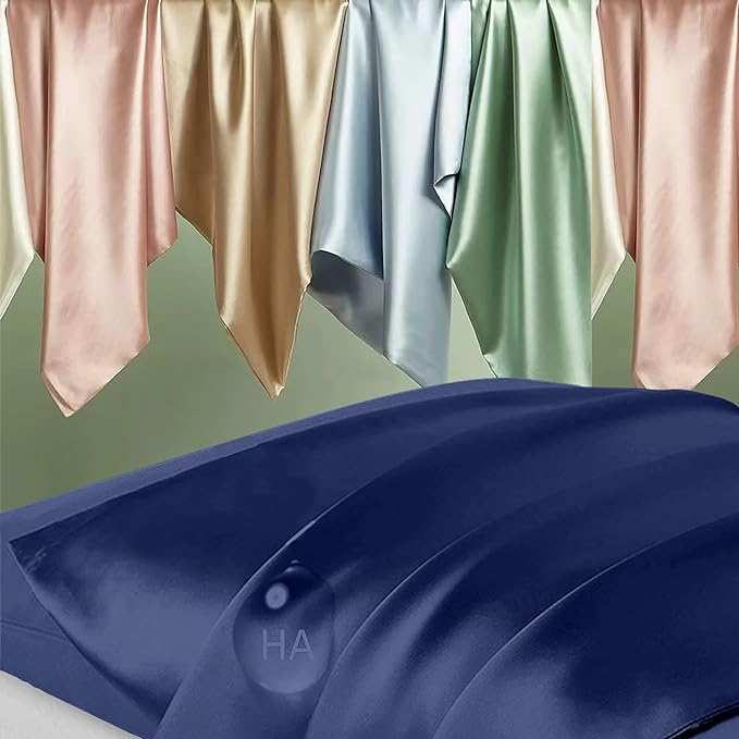 Silk Pillowcase 2 Pack, Natural Mulberry Silk Pillow Case, Anti Acne Silk - Image 2