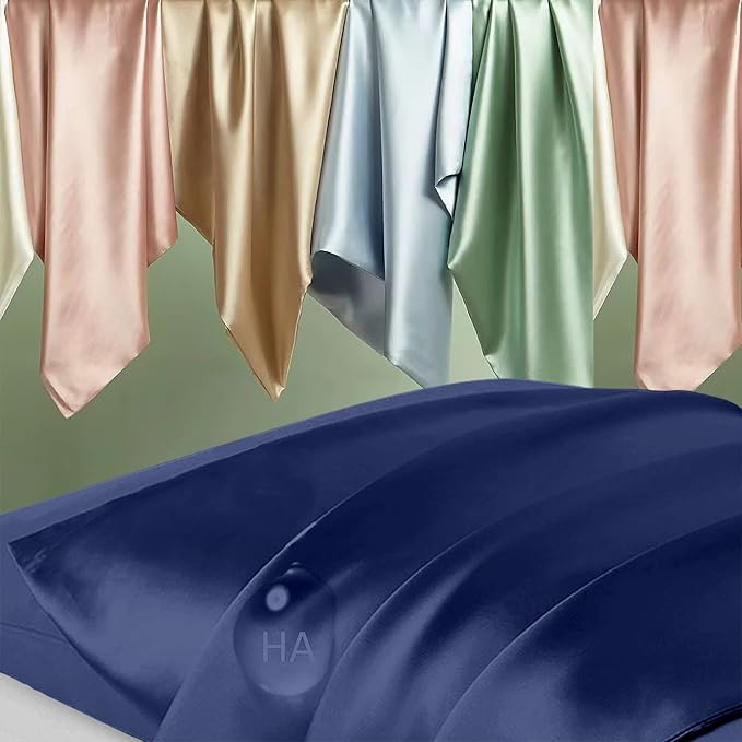 Silk Pillowcase 2 Pack, Mulberry Silk Pillow Cases Queen Size Set of 2 - Image 2