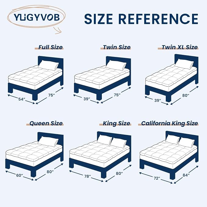 YUGYVOB Mattress Pad Extra Thick, and Breathable King Mattress Topper 8-21" - Image 9