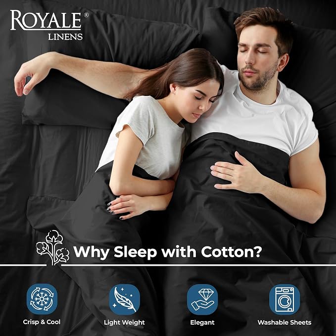 Royale Linens 100% Organic Cotton Twin Flat Sheet Only - Image 3
