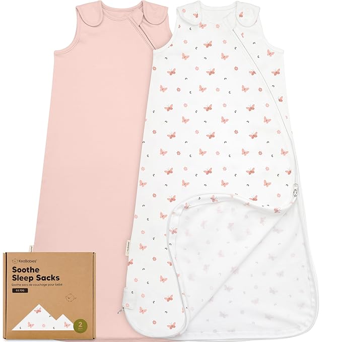 2-Pack Organic Baby Sleep Sacks, 100% Cotton by KeaBabies
