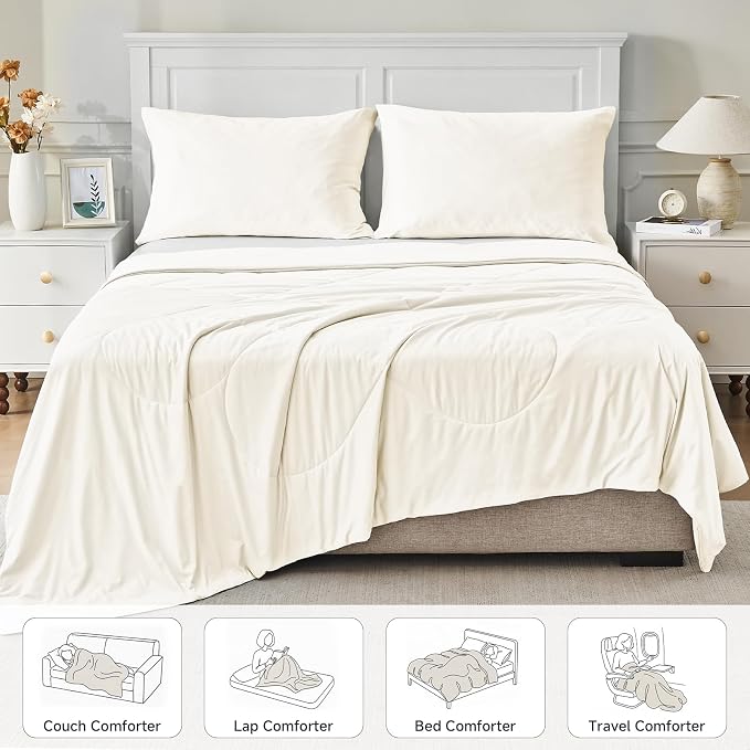 HOMFINE Cooling Comforter Queen Size, Japanese Double-Sided Cold Tech Fabric - Image 6
