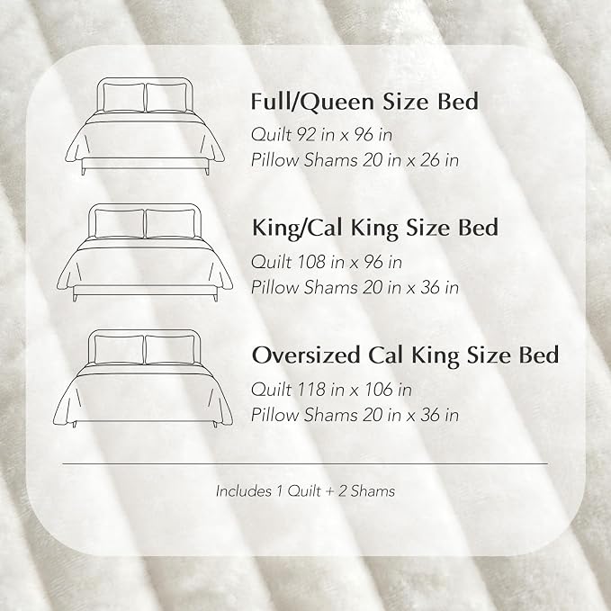 EVERGRACE Velvet Quilt Set California King 118'' x 106'', Luxurious Soft - Image 8