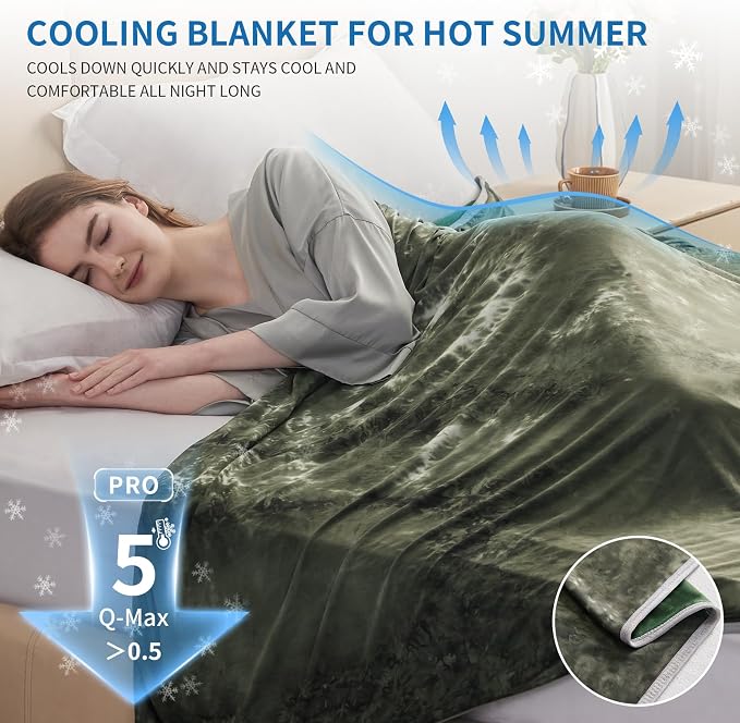 Guohaoi Cooling Throw Blanket for Hot Sleepers, Decortive Tie Dye, Arc-Chill - Image 2