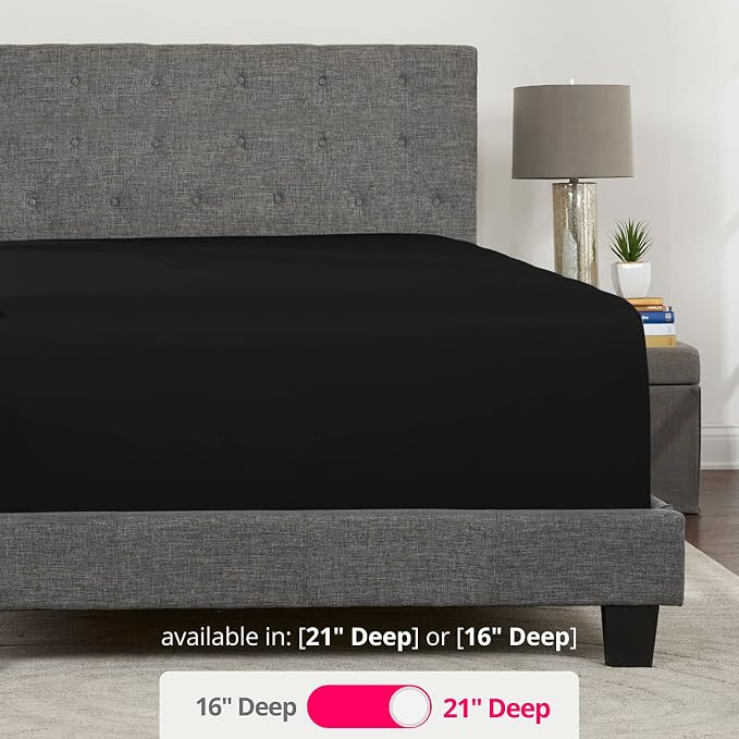 Queen Fitted Sheet Only Deep–Pocket – Extra Deep Pocket Queen Fitted Sheet – - Image 3