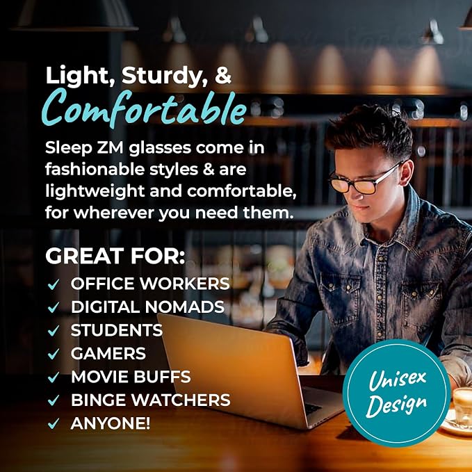 Sleep ZM Blue Light Blocking & Light Sensitivity Glasses - Image 4