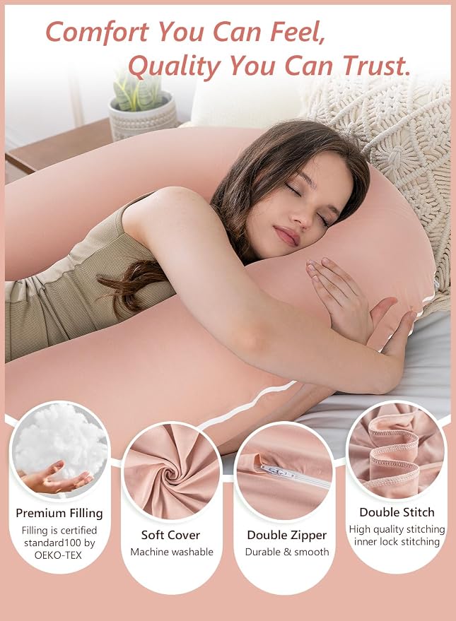 Meiz Question Mark Body Pillow for Adults, Cooling Full Body Support Pillow for - Image 4