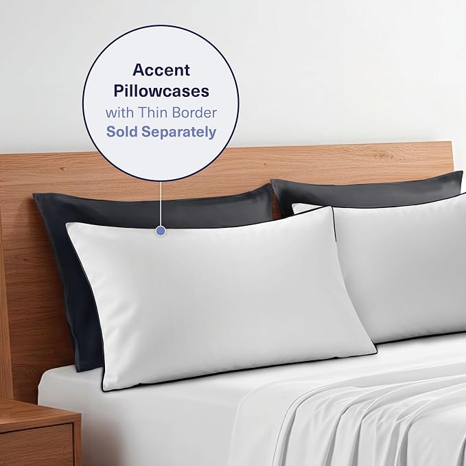 Kickoff Viscose Bamboo Pillowcase, 100% Organic Hidden Zippered Viscose Bamboo - Image 9