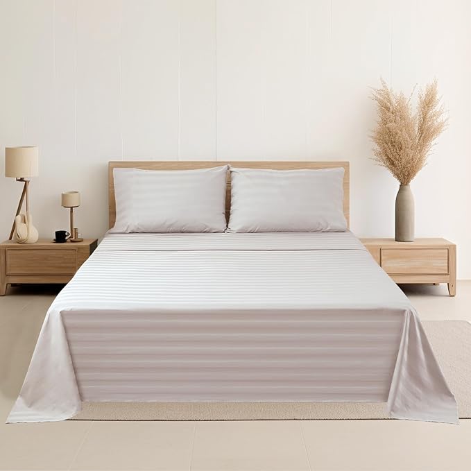 Cotton King Flat Sheet Only, 600 Thread Count 100% Egyptian Cotton Top Sheet - Image 5