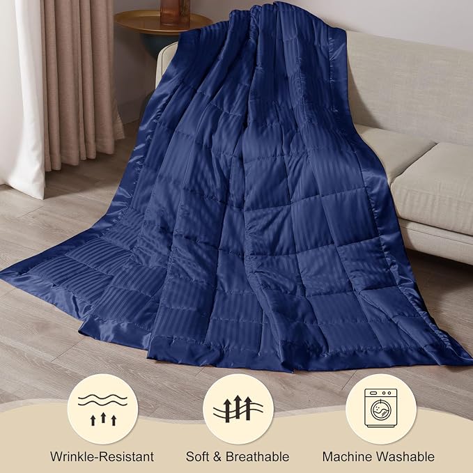 downluxe Weighted Blanket King Size, 18 lb Weighted Blanket - Image 6