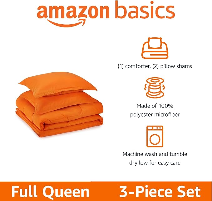 Amazon Basics 3-Piece Soft, All-Season Microfiber Kid's Comforter and Pillow - Image 2
