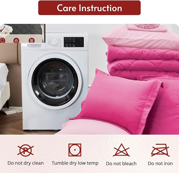 MUXHOMO 7 Pieces Oversized King Comforter Set, Reversible Bed in a Bag - Image 9