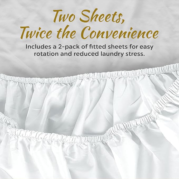 Jersey Knit Microfiber 2 Twin XL Fitted Bottom Bed Sheets 1800 Ultra Soft - Image 3