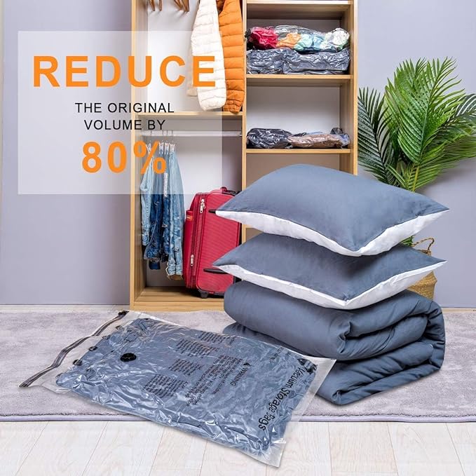 GONGSHI Vacuum Seal Bags for Clothing Travel & Home Storage, Travel Vacuum Bags - Image 5