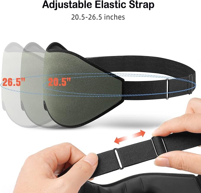 LitBear Sleep Mask for Men Side Sleeper, Sleeping Mask for Women Light Blocking - Image 5