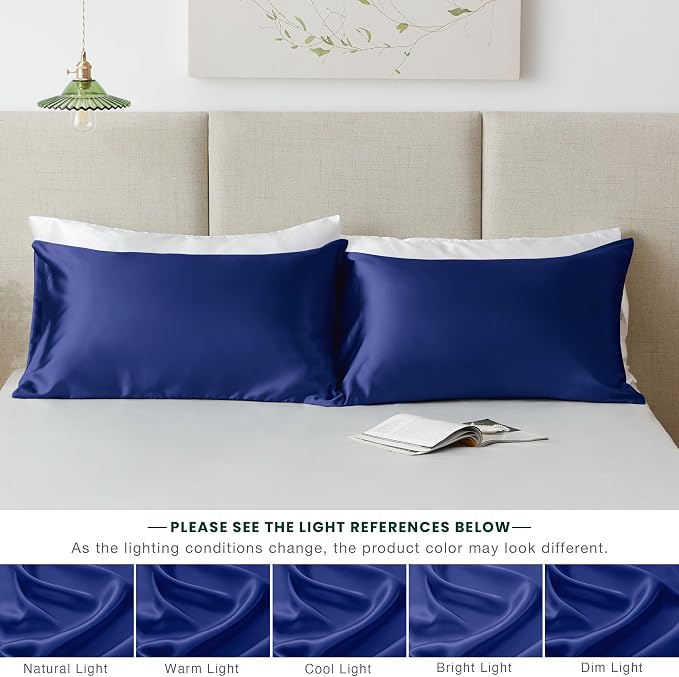Love's cabin Satin Pillowcase Set of 2 Standard Size 20x26, Cooling Pillow - Image 7