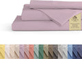 Linen Home 100% Cotton Percale Sheets King Size, Mauve Lavender, Deep Pocket by LINENHOME