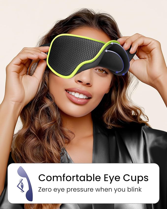 WAOAW Sleep Mask for Men Women: Blackout Eye Masks for Sleep - Image 2