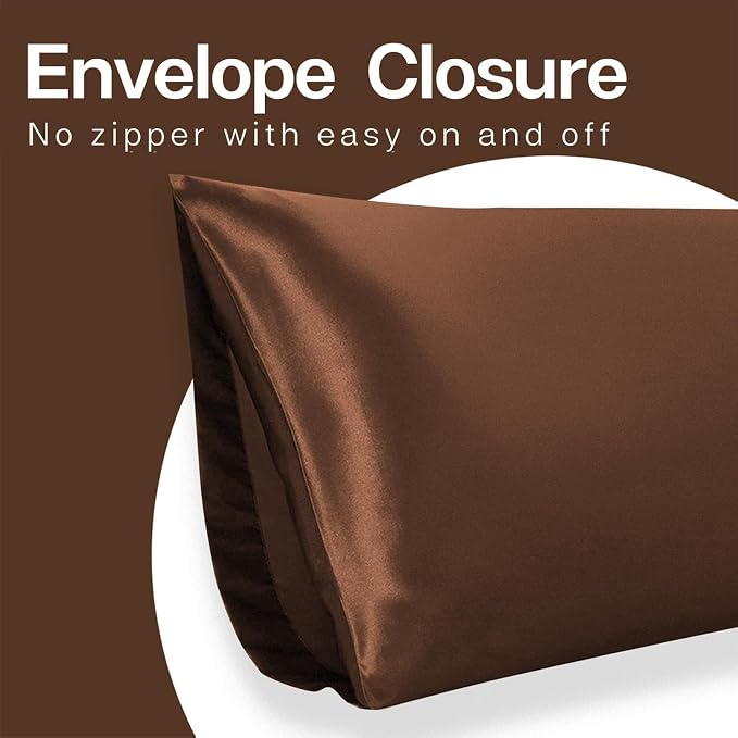 MR&HM Satin Body Pillow Cover, Soft and Breathable Body Pillow Case - Image 6