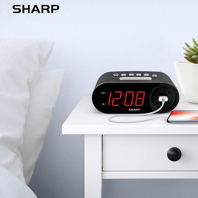 Sharp Digital Easy to Read Alarm Clock - Image 6