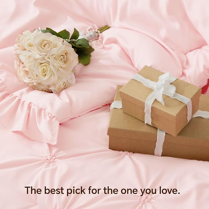 BEDELITE Baby Pink King Size Comforter Set - Image 4