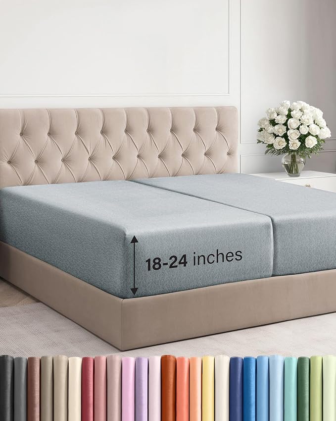Extra Deep Split King Fitted Sheet by CGKUnlimited