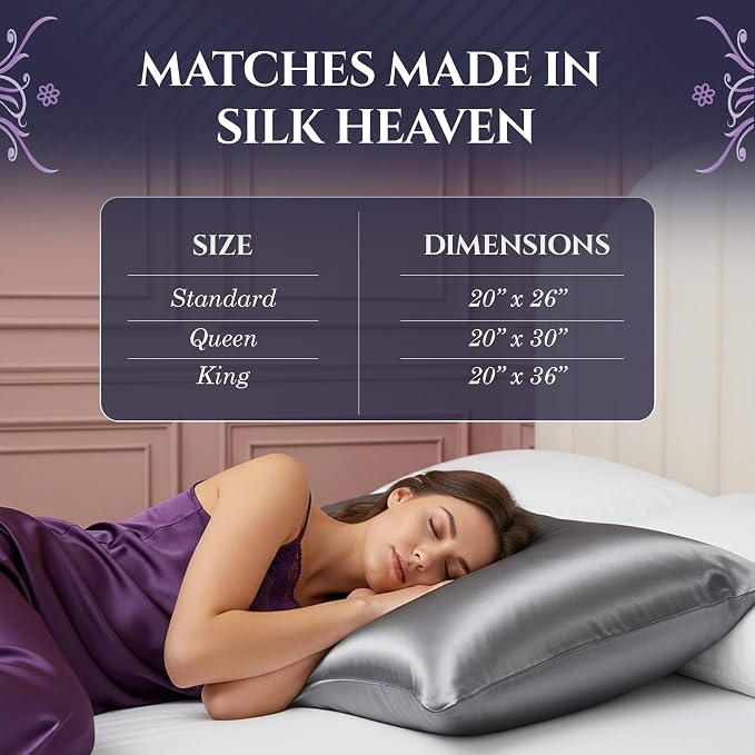 DECOLURE 100% Pure Mulberry Silk Pillow Case Standard Size – Highest Grade 30 - Image 8
