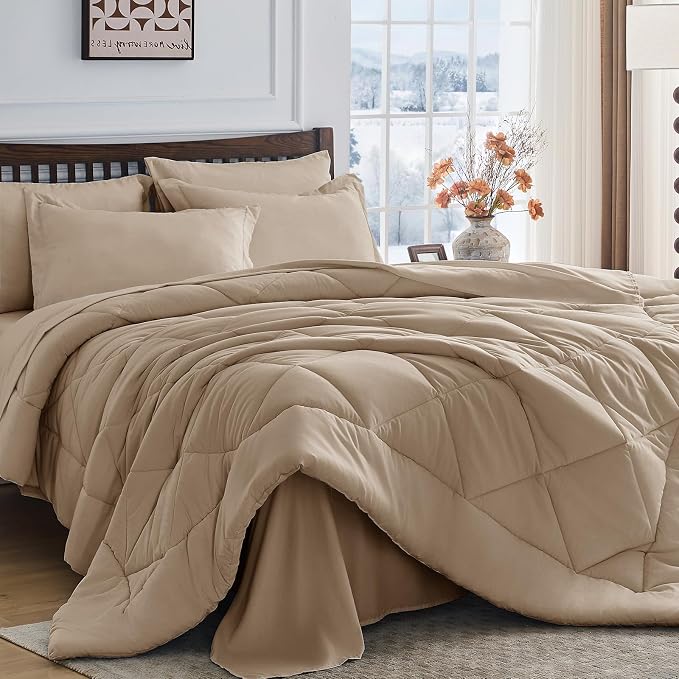HEVUMYI Khaki Twin Comforter Set by HEVUMYI