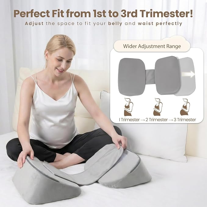 30°Adjustable Pregnancy Pillow – Portable Travel Maternity Pillow Wedge - Image 6
